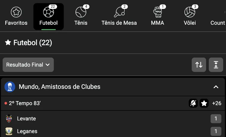 Espaço para o print da seção de esportes da SeuBet com jogos do dia